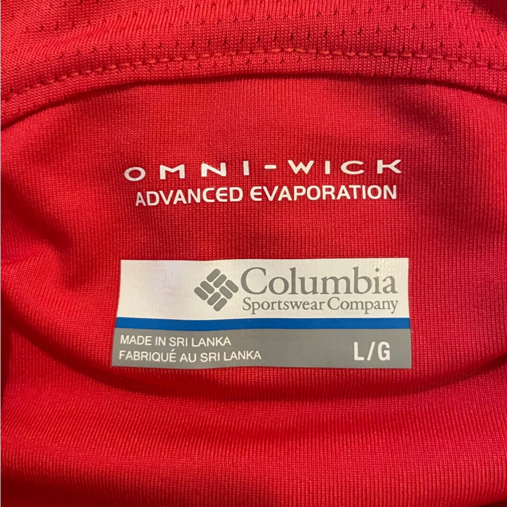 Columbia Sportswear Prima Agua Dress Dress Large Red Orange Stripe - Picture 7 of 7